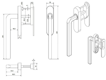 GAUDIUM MG3276 - Bronze sliding door pull handles by Fama International - view 3